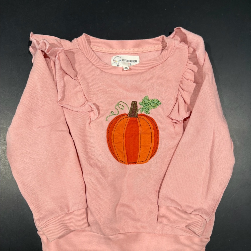 Charming Pink Pumpkin Kids Sweatshirt